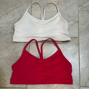 LULULEMON bra bundle, white and pink, preloved good condition